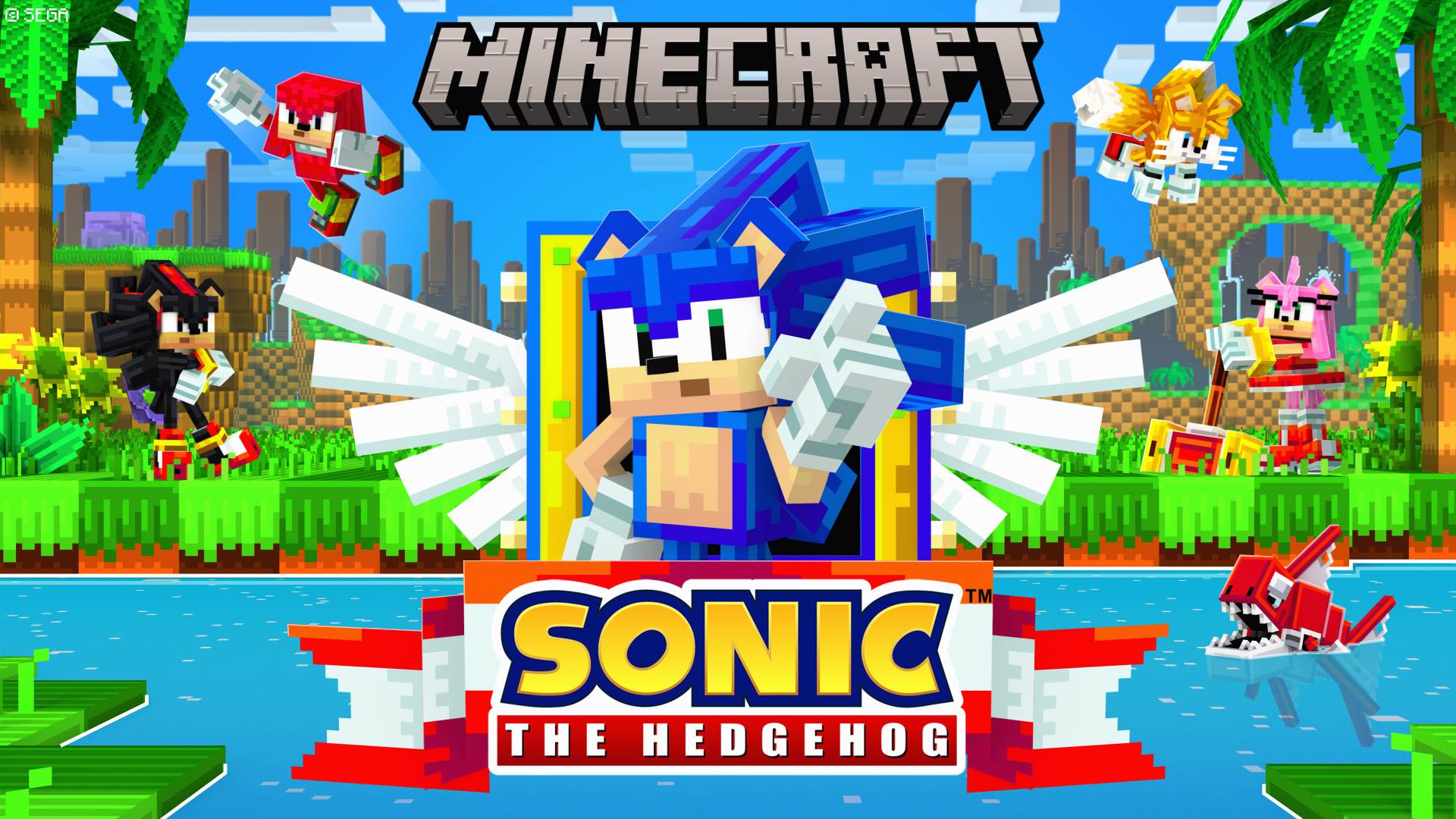 Sonic Minecraft DLC artwork