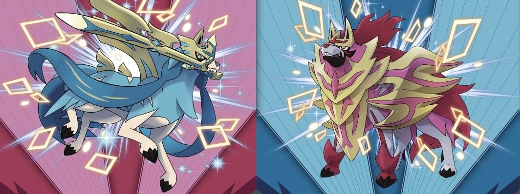 shiny Zacian and Zamazenta