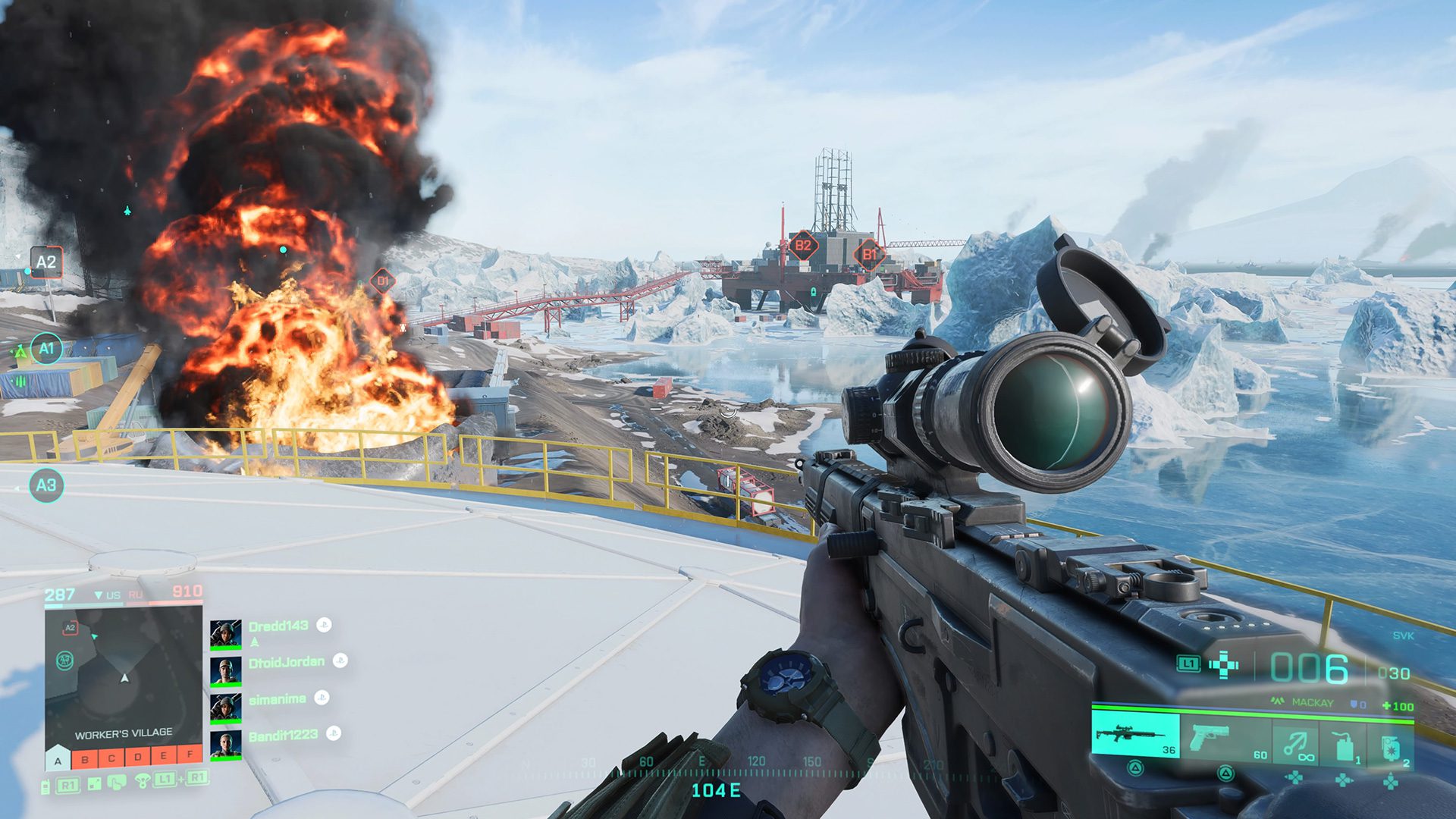 Fire and ice in the frigid Battlefield 2042 map Breakaway