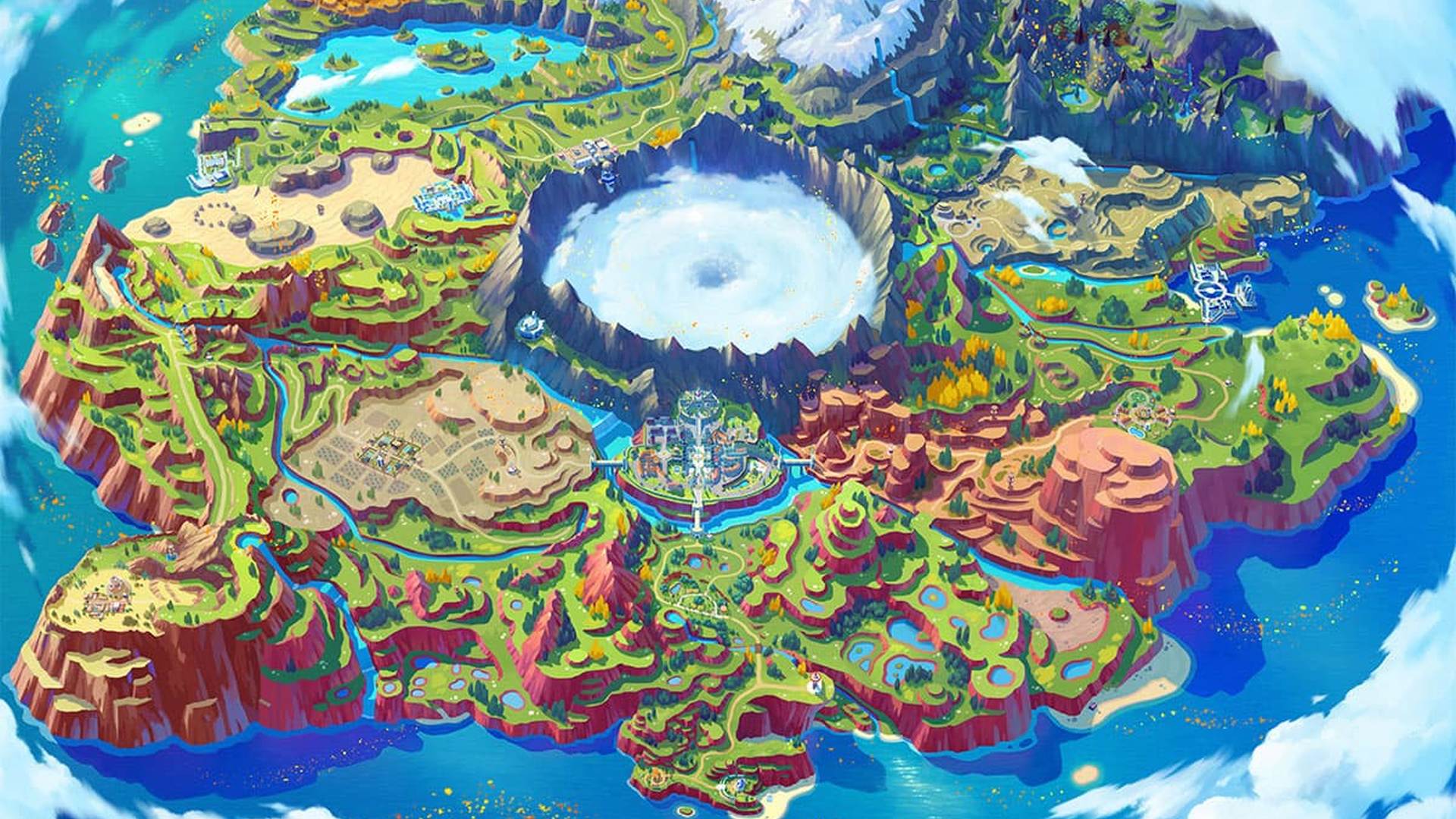 Pokemon Scarlet Violet Paldea region map