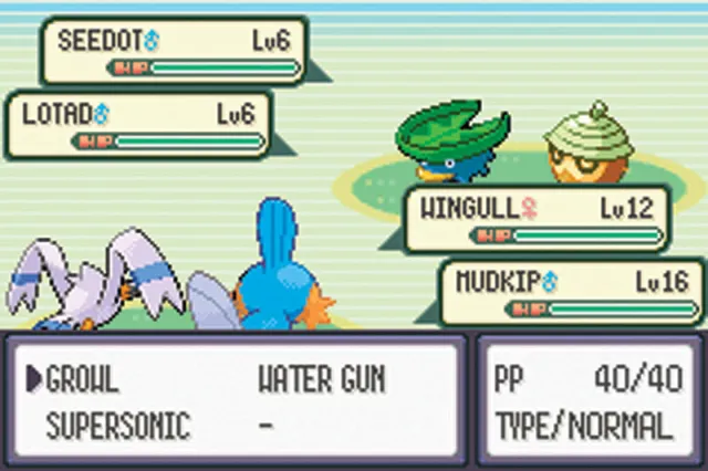 Pokémon Emerald gameplay.