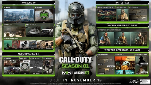 call of duty dmz season one roadmap