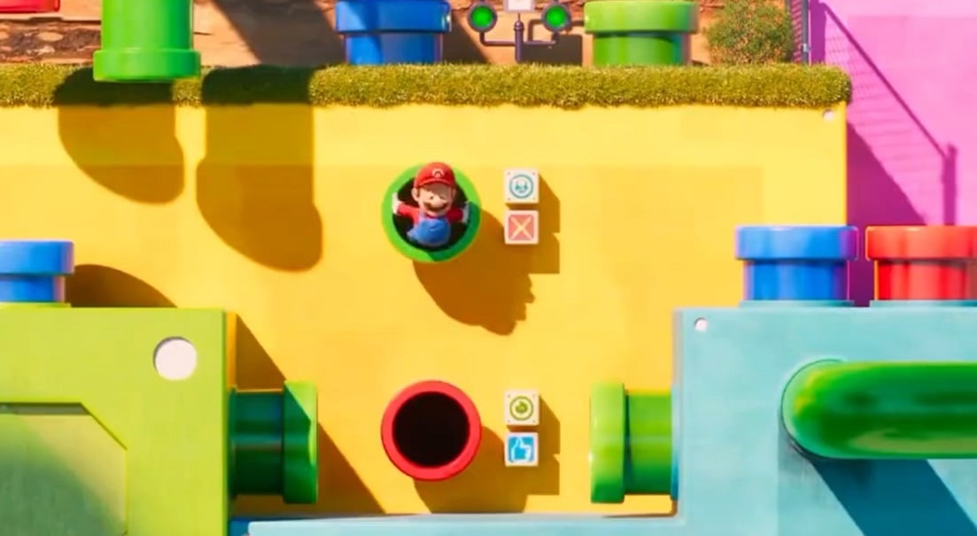 super mario bros movie trailer alternate cut pipes