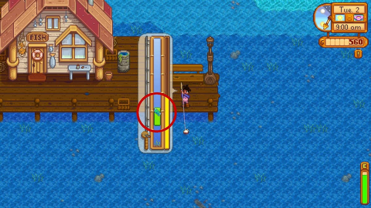 Fishing minigame