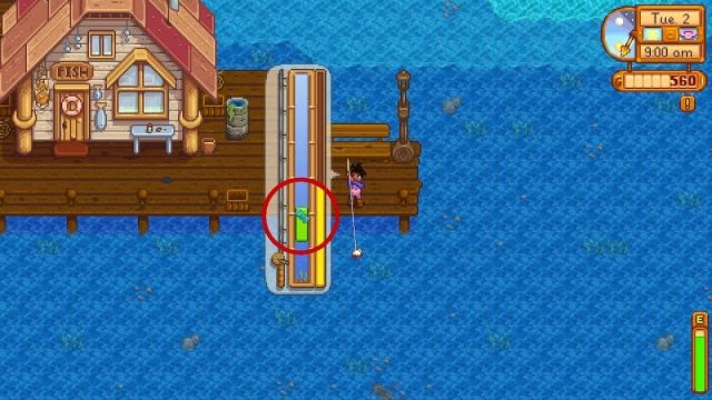 Fishing minigame