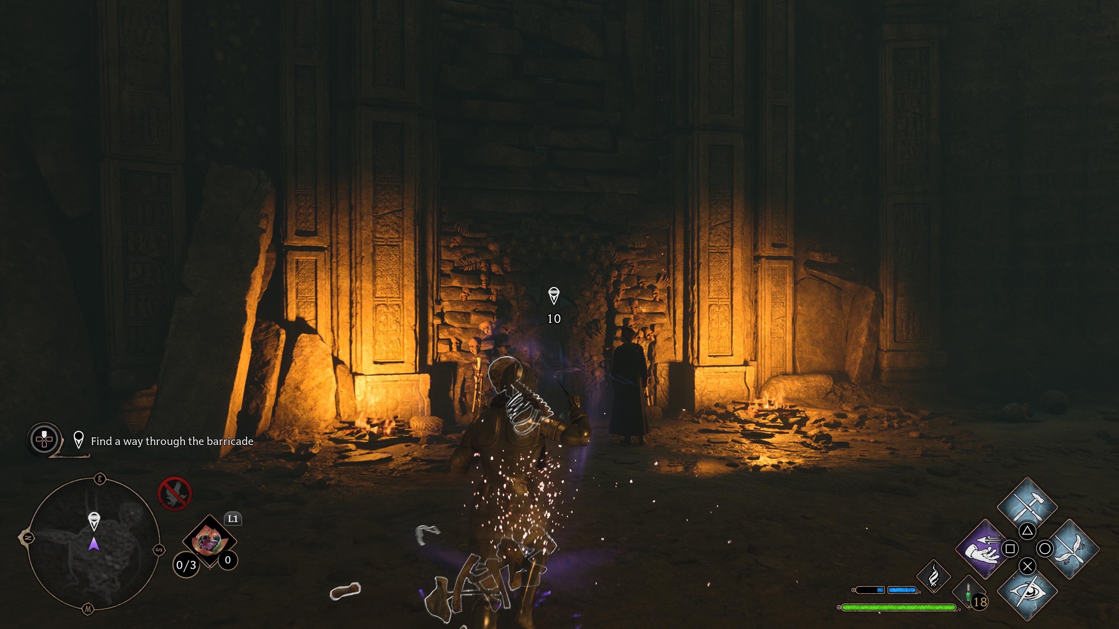 Hogwarts Legacy bone door in catacombs