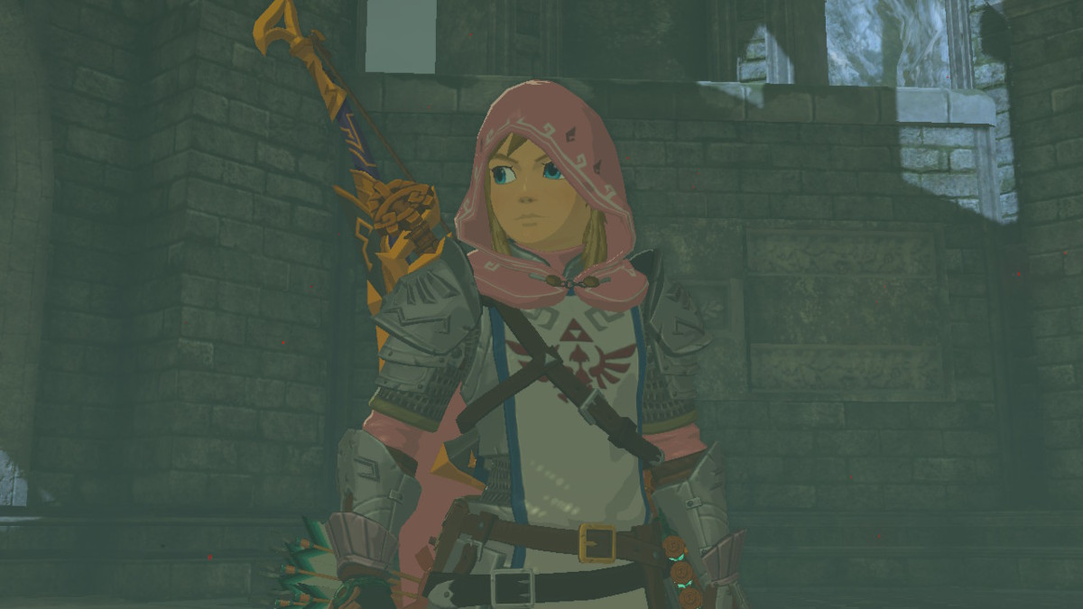 Link in Hyrule Castle in The Legend of Zelda: Tears of the Kingdom.