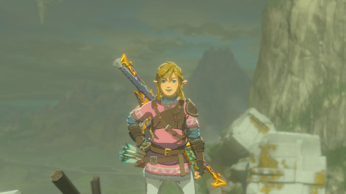 Link in Kakariko Village in The Legend of Zelda: Tears of the Kingdom.