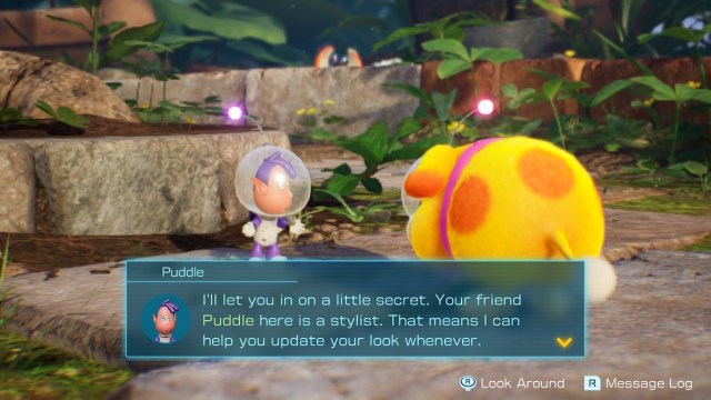 Puddle and Oatchi in Pikmin 4.