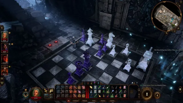 Baldur's Gate 3 chess puzzle solution in the Chamber of Strategy