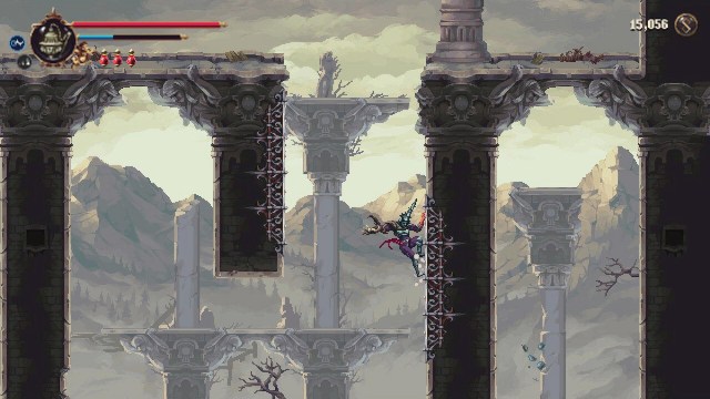 Wall jumping in Blasphemous 2