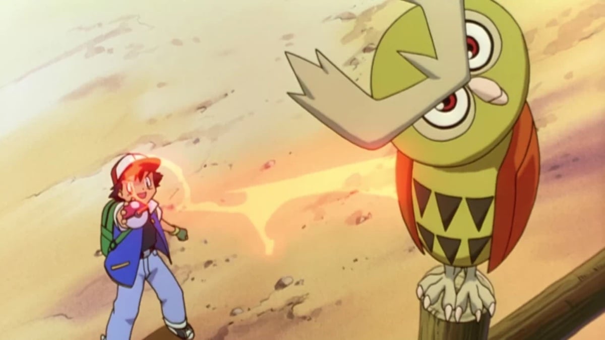 Shiny Noctowl in Pokemon anime.