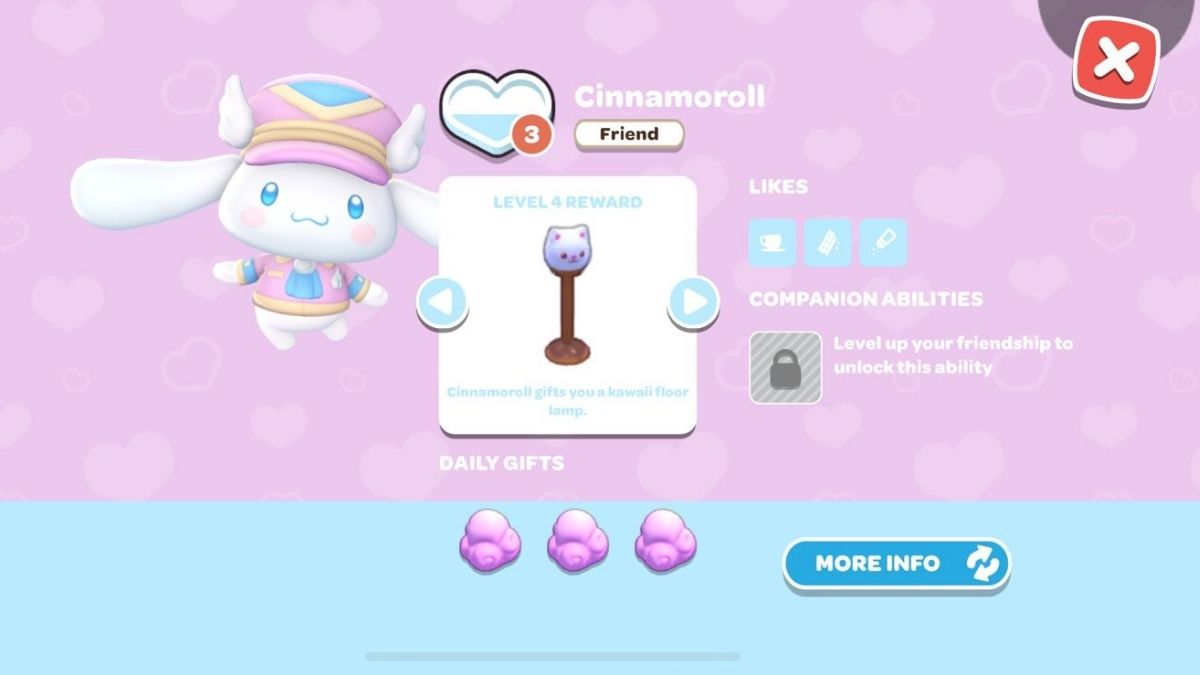 Cinnamoroll Friendship level