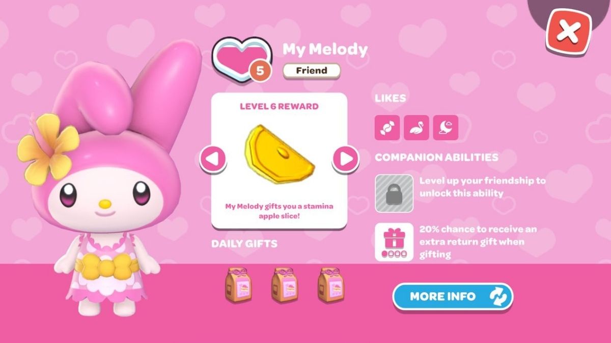 My Melody Friendship level