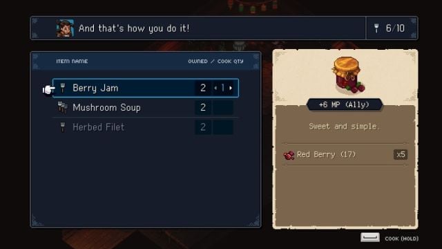 Sea of Stars Berry Jam recipe