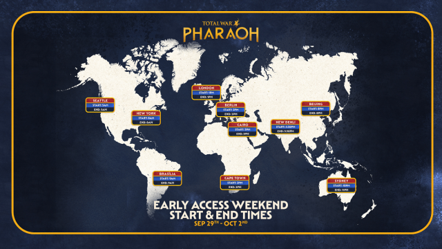 When is the Early Access weekend for Total War: PHARAOH?