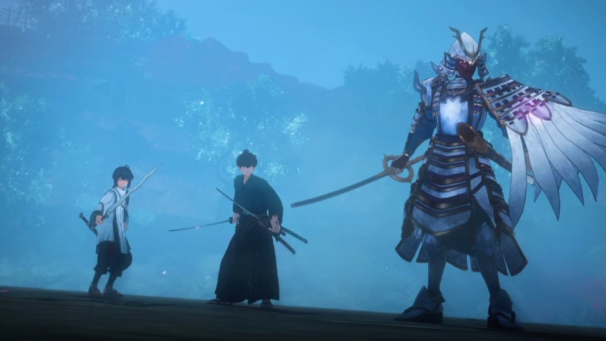 Saber and Miyamoto Iori in Fate/Samurai Remnant.