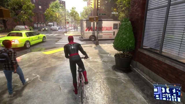 How to steal a bike in Spider-Man 2 old pete