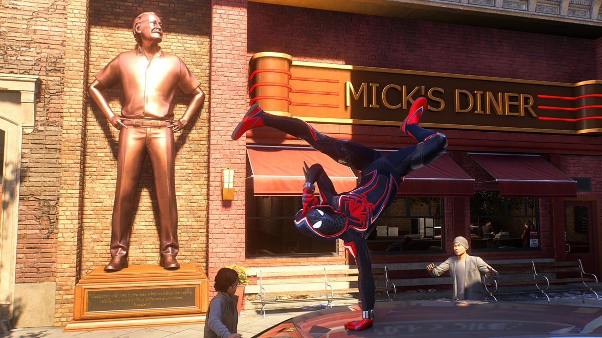 Where to find the Stan lee statue in Marvel's Spider-Man 2