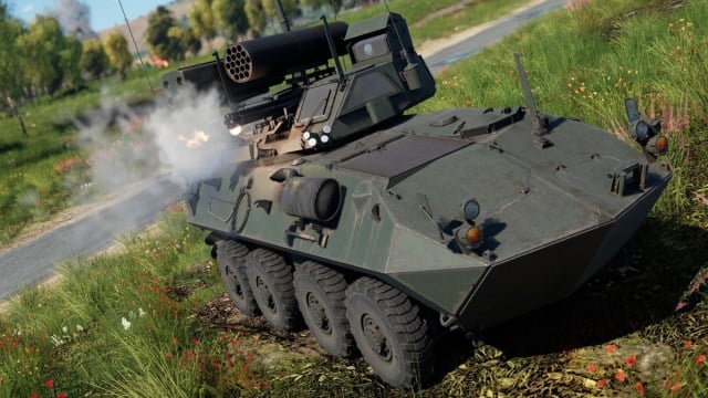 A closeup screenshot of a vehicular weapons platform from War Thunder.