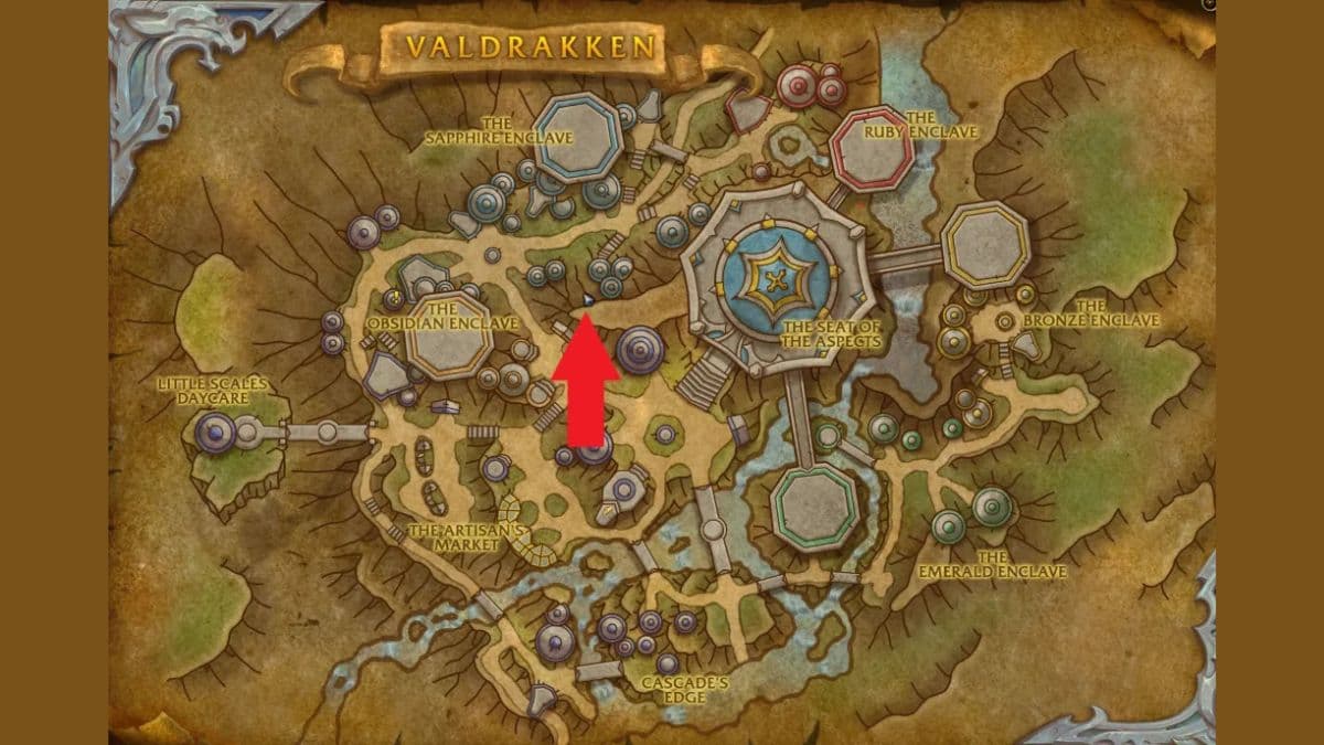 The Sparks of Life NPC location in Valdrakken in WoW. 