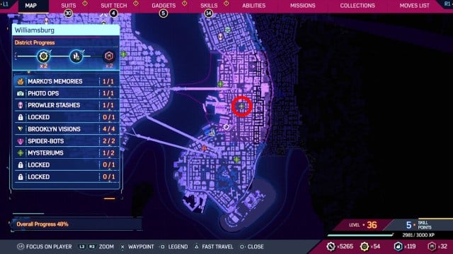 All Mysterium locations in Spider-Man 2 williamsburg location