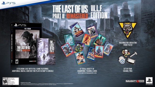 The Last of Us Part 2 Remastered WLF Edition includes the collectible trading cards from the game