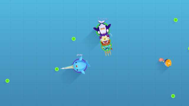 Screenshot of Stabfish.io gameplay