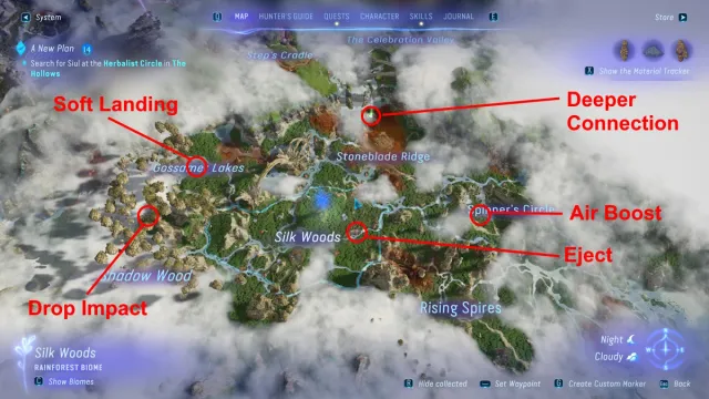 All Ancestor Skill locations in Avatar: FoP kinglor forest map