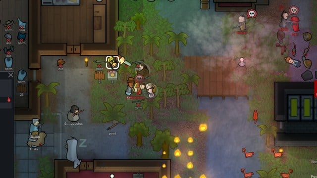 A scene from Rimworld, once of the best Steam Deck video games.