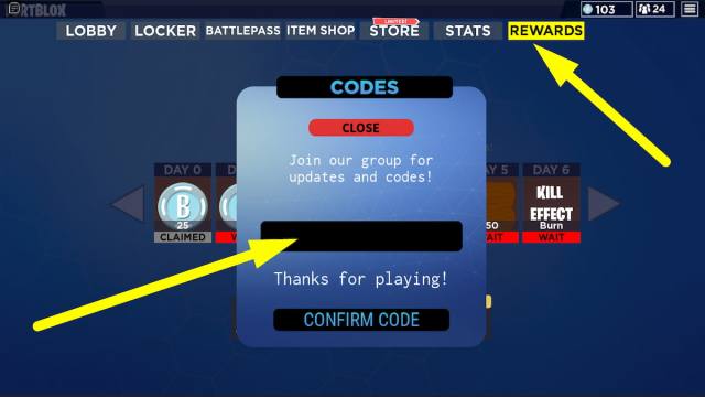 How to redeem codes in Fortblox