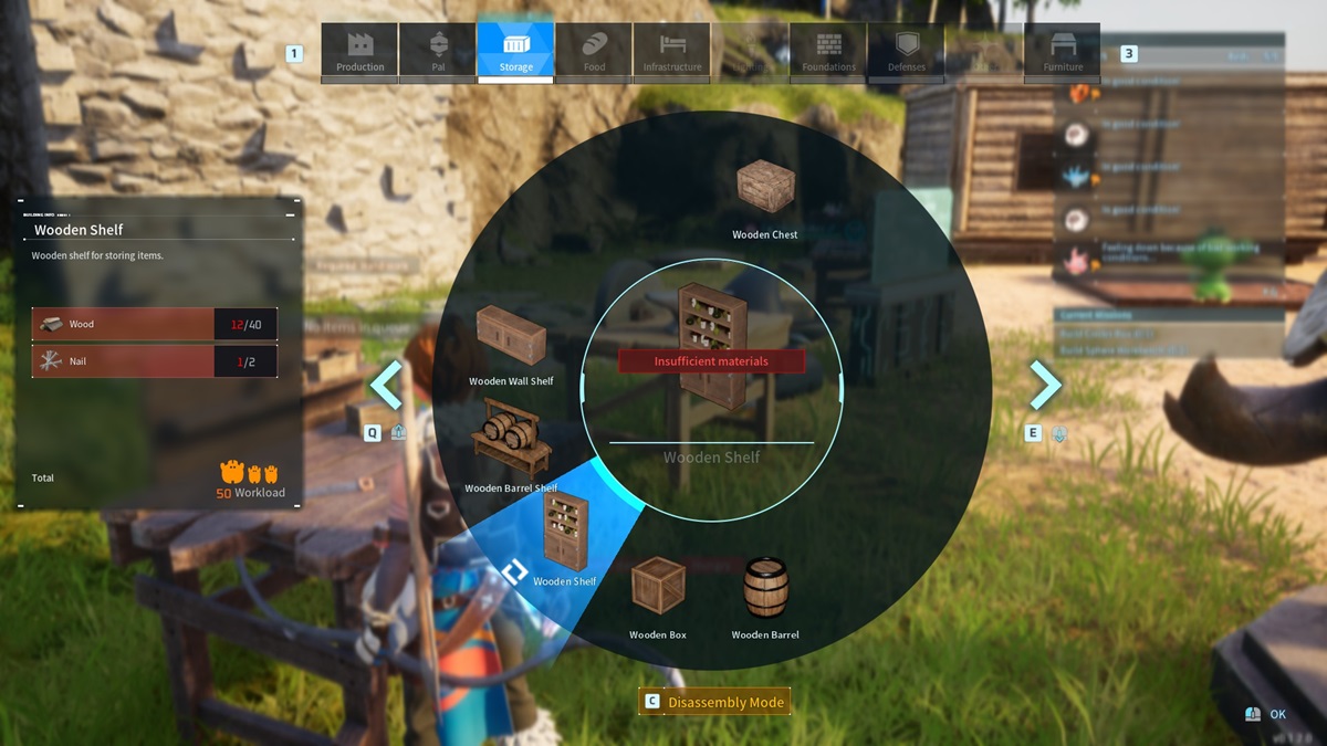 How to build storage in Palworld