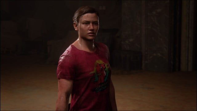 Abby wearing pink shirt in The Last of Us Part 2 Remastered.