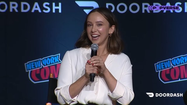 "Final Fantasy VII Remake" and "GLOW" star Britt Baron in a Comic-Con panel for Final Fantasy VII Rebirth