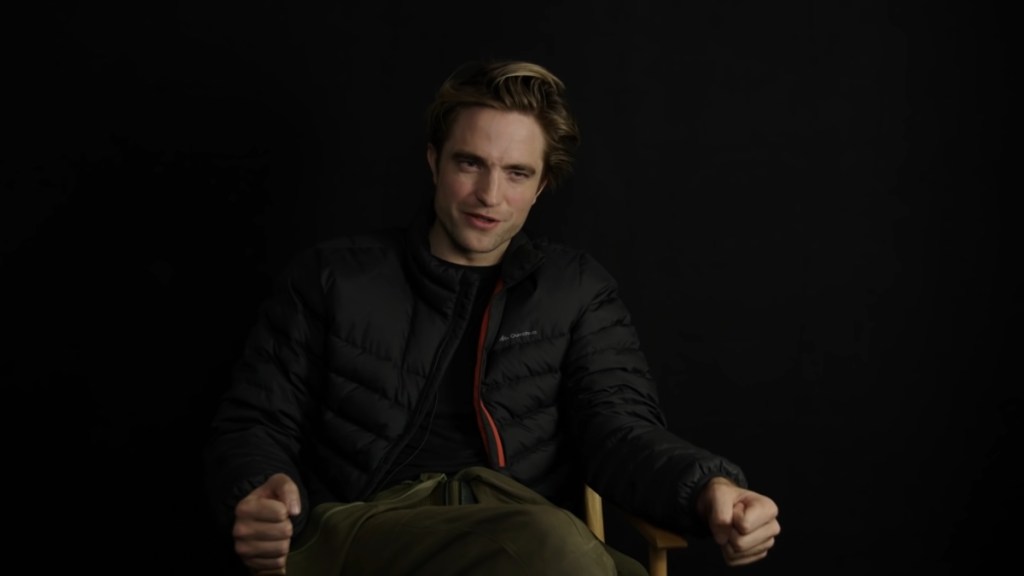 "Twilight" and "The Batman" star Robert Pattison in a behind-the-scenes video for Tenet