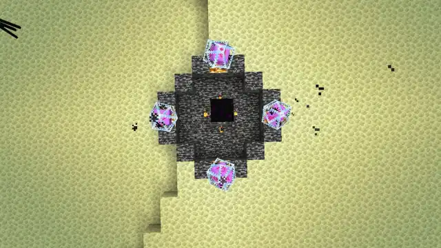 Minecraft End Crystals around portal