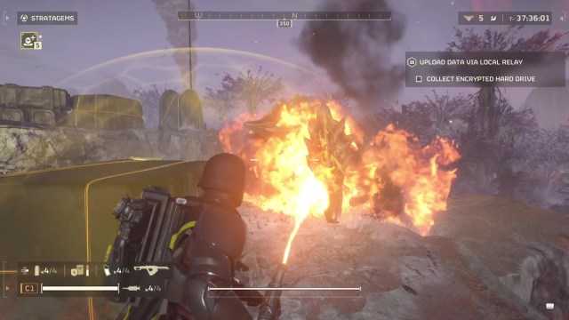 Helldivers 2 flamethrower response - Charger