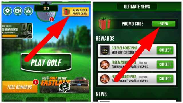 How to redeem codes in Ultimate Golf