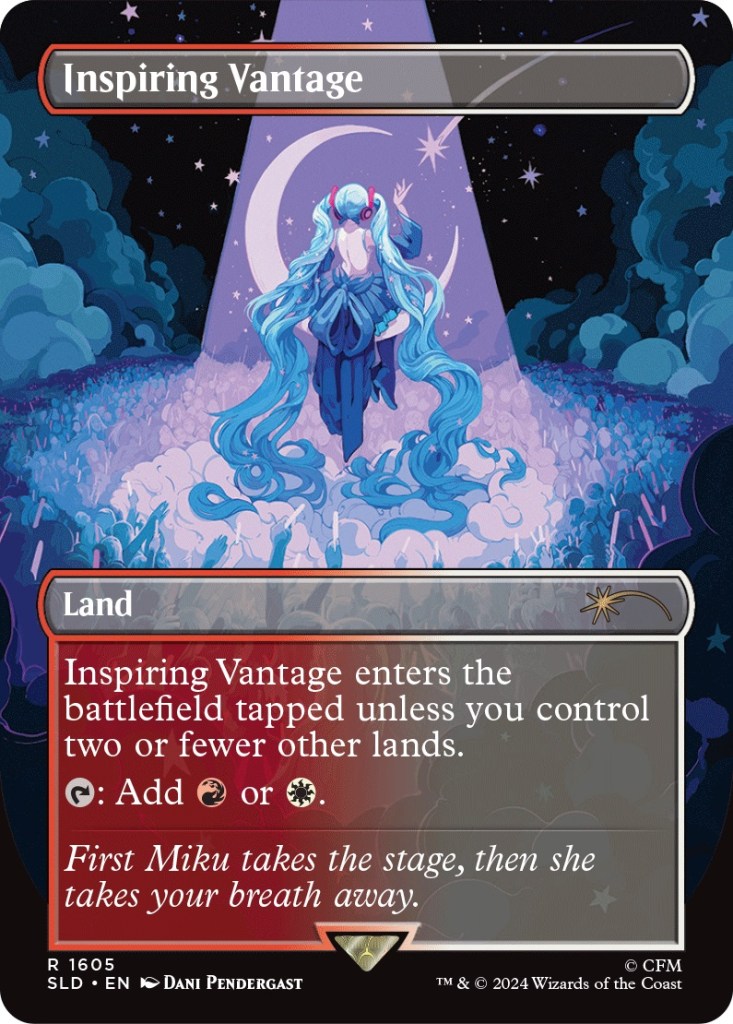 Hatsune Miku Magic The Gathering crossover Inspiring Vantage card