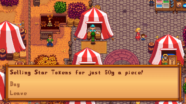 The token seller at the Stardew Valley Fair