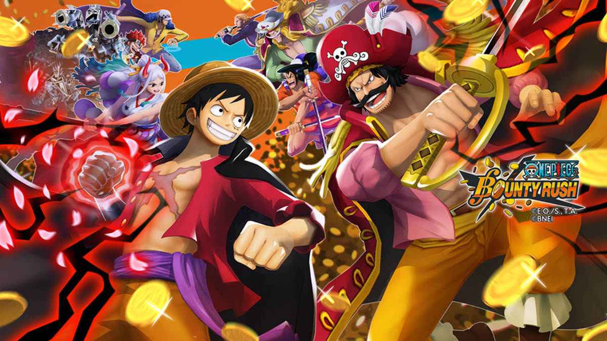 Luffy and Roger in One Piece Bounty Rush