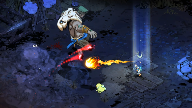Polyphemus uses his jump attack in Hades 2.