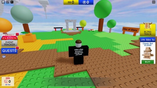 Obby Island checkpoint in Roblox The Classic