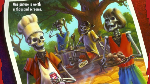 The cover art for the Goosebumps book Say Cheese and Die!