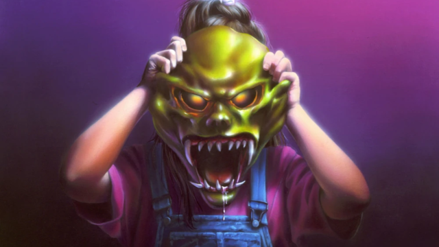 The cover art for the Goosebumps book The Haunted Mask