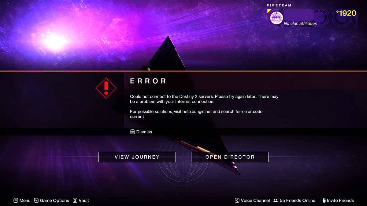 Destiny-2-Currant-error-code