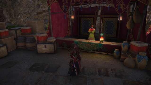 One of the vendors in the South American-inspired Tuliyollal, featured in FFXIV's Dawntrail expansion