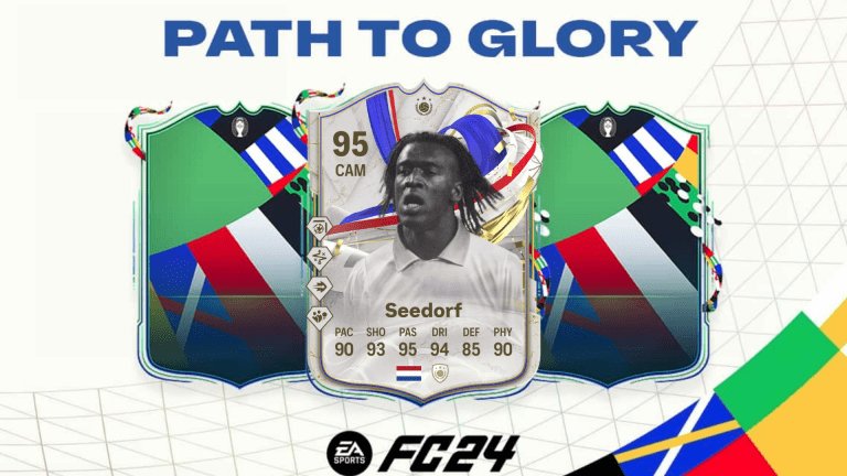 An image of Clarence Seedorf Greats of the Game Icon SBC solutions in EA FC 24