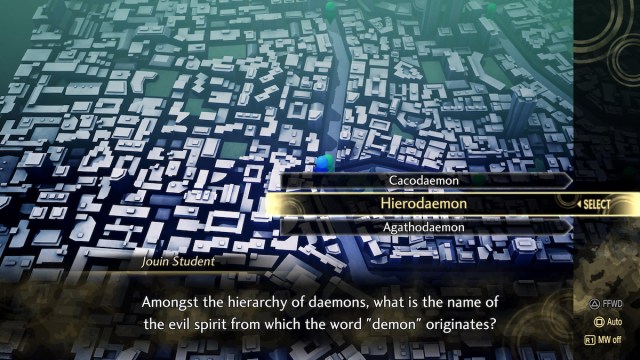 In Pursuit of Knowledge question in In Pursuit of Knowledge in Shin Megami Tensei V Vengeance