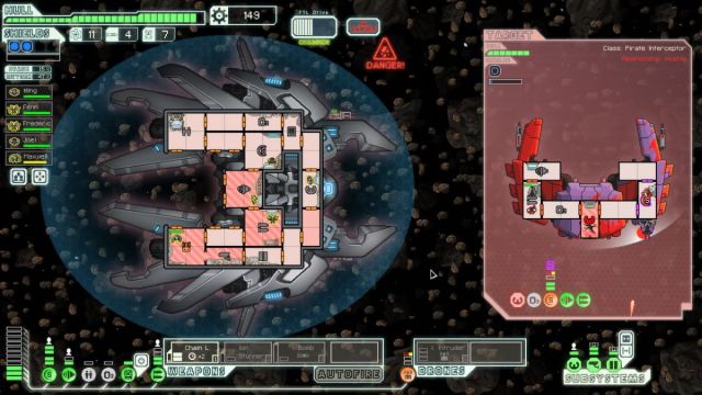 Ship in combat in FTL